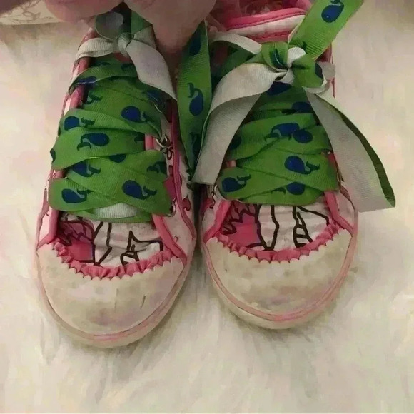 Skechers pink white ballerina spinning twirling shoes girl youth size 1.5 - Picture 5 of 9